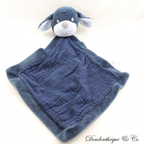 Doudou plat chien SIMBA TOYS losange bleu lange et velours 40 cm Doudou plat chien SIMBA TOYS losange bleu lange et velours 40 cm