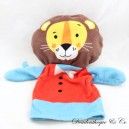 Doudou puppet lion ZEEMAN brown red