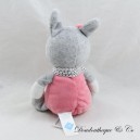 Doudou conejo TEX BABY estrellas grises rosas