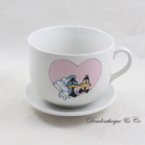 Schüssel Daffy Duck LOONEY TUNES Hochzeitsschale und Untertasse weiße Keramik