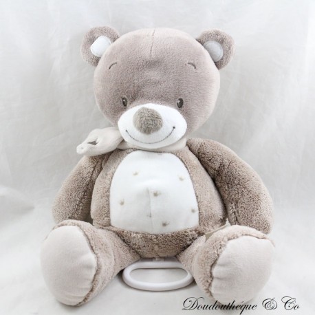 Musikalischer Plüschbär NATTOU Noa Tom & Max braunweißer Kronenschal 30 cm Musikalischer Plüschbär NATTOU Noa Tom & Max braunweißer Kronenschal 30 cm