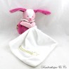 Doudou handkerchief rabbit BABY NAT' Comets purple pink shooting star 28 cm