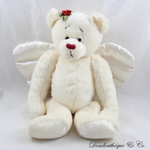 Peluche ours HERITAGE Collection Ganz ours ange avec ailes boutons de rose 30 cm