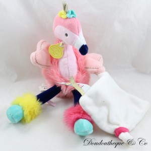 Doudou mouchoir flamant rose DOUDOU ET COMPAGNIE Tropi'cool