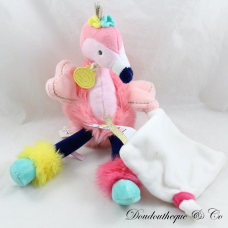 Doudou handkerchief flamingo DOUDOU ET COMPAGNIE Tropi'cool