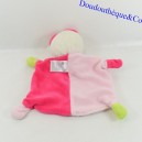 Flat mouse cuddly toy BABY CLUB C&A striped pink and flower 22 cm