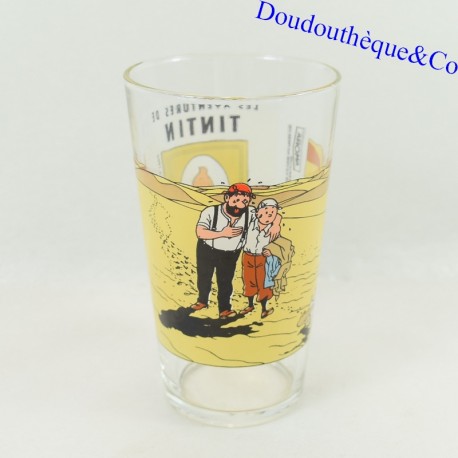 Tintin glass AMORA Hergé The adventures of Tintin The crab with the golden claws 11 cm