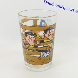 Bicchiere senape Lucky Luke e Dalton Pubblicità DUCROS 1984 10 cm