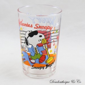 Snoopy PEANUTS glass The 50s mustard glass Amora The Snoopy years