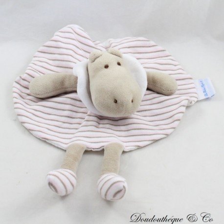 Flaches Nilpferd Kuscheltier Elyséa's Babys rund beige gestreift 28 cm Flaches Nilpferd Kuscheltier Elyséa's Babys rund beige gestreift 28 cm