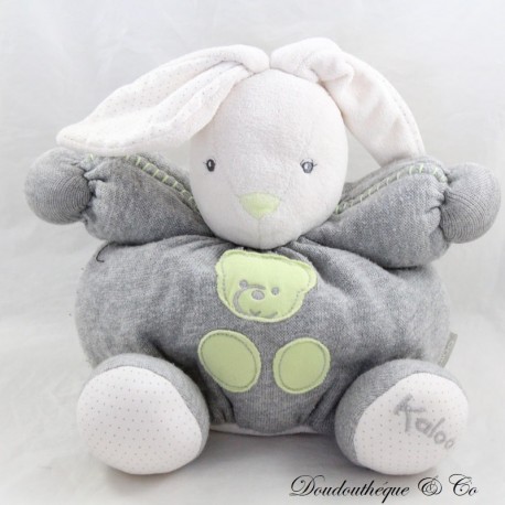 Doudou Kugelhase KALOO Zen Bär grün grau weiße Wolle 20 cm Doudou Kugelhase KALOO Zen Bär grün grau weiße Wolle 20 cm