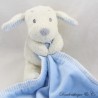 Doudou handkerchief dog MARKS & SPENCER blue white M&S 39 cm