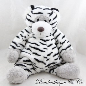 Doudou tiger CMP black white and gray soft body 30 cm