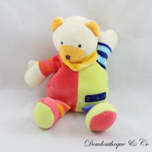 Bear cuddly toy BABYSUN pink orange green blue