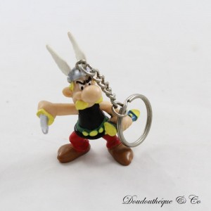 Figurina portachiavi Asterix PLASTOY 1997 Asterix e Obelix con la sua spada 5 cm