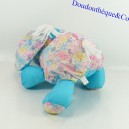 Peluche in tessuto per cani e tela paracadute vintage blu floreale 20 cm