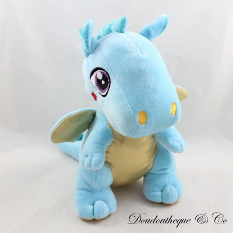 Plüschdrache FIZZY goldblau Plüschdrache FIZZY goldblau