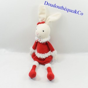 Conejo de peluche JELLYCAT Títere de Navidad pata larga rojo y blanco 44 cm
