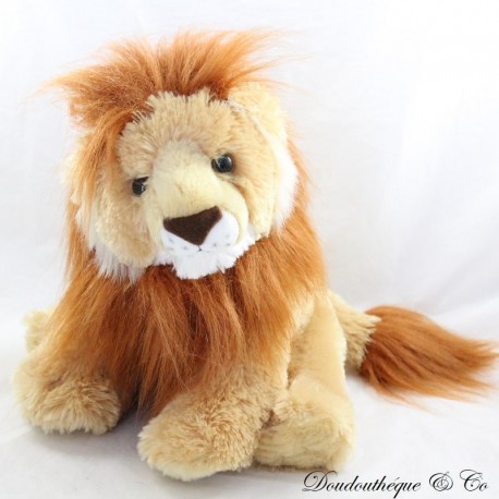 León de peluche AURORA WORLD Destino Nación marrón beige 28 cm