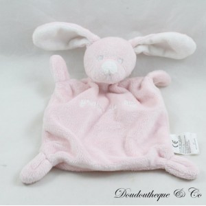 Doudou flat rabbit GRAIN OF WHEAT pink white 22 cm