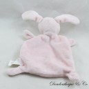 Doudou flat rabbit GRAIN OF WHEAT pink white 22 cm