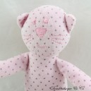 Doudou Katze BOUT'CHOU Monoprix pink Tupfen grau 30 cm