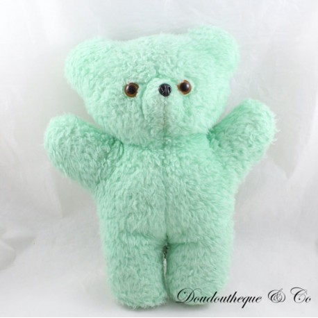 Peluche ours AJENA vert vintage