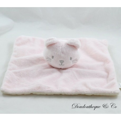 Flat cat cuddly toy MINICLUB Mini Club pink