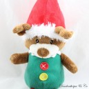 Plüsch-Rentier SANDY Weihnachtselfenhirsch braun rot grün 40 cm