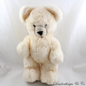 Teddy bear teddy bear beige vintage sticks out red tongue 37 cm