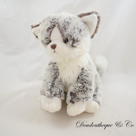 Peluche chat SIMBA TOYS gris blanc