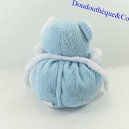 Doudou bear ball MUSTI de Mustela blue and white 18 cm