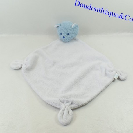 Flachbär Kuscheltier MUSTELA Musti blau-weiß Diamant 42 cm Flachbär Kuscheltier MUSTELA Musti blau-weiß Diamant 42 cm