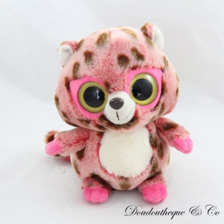 Pink YOOHOO & Friends leopard plush toy