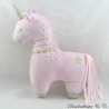 Plush unicorn WORDS OF CHILDREN pink golden star Leclerc 27 cm