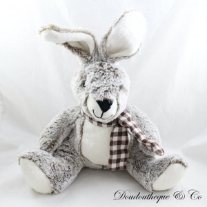 Plush rabbit IDCA Qualiuk plaid scarf