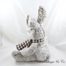 Plush rabbit IDCA Qualiuk plaid scarf