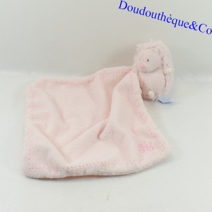 Doudou Handkerchief hedgehog TOAST AND CHOCOLATE pink 38 cm