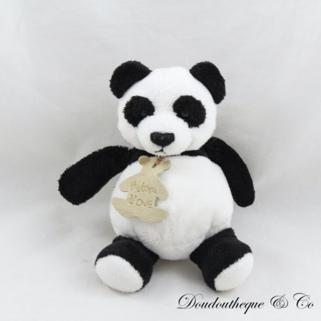 Peluche panda So Chic noir (35 cm) : Histoire d'Ours