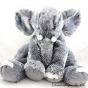 Large plush elephant gray white unknown brand 50 cm
