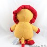 Plush lion RUSS BERRIE in red wool and orange round yellow 32 cm