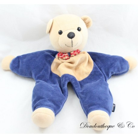 Halbflacher Kuscheltierbär STERNTALER blau Halbflacher Kuscheltierbär STERNTALER blau