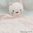 Doudou gatto piatto VERTBAUDET angelo rosa chiaro angoli annodati 42 cm