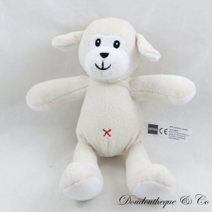 Peluche mouton HEMA beige croix rouge