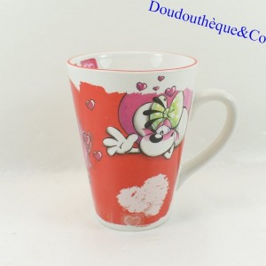 Becher Maus DIDDLINA Herzen rot Keramik Tasse 10 cm