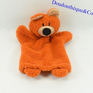 Doudou puppet bear MU MORAVSKA red 24 cm