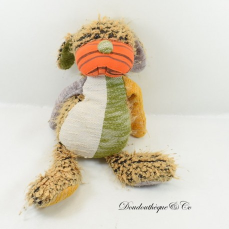 Plüschhund ZARA HOME gerippte Patchwork Mikrokugeln 43 cm Plüschhund ZARA HOME gerippte Patchwork Mikrokugeln 43 cm