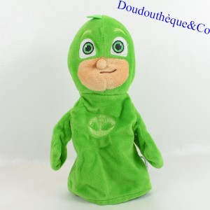 Peluche Títere Gluglu Pijamascos verde Greg el superhéroe Gluglu 22 cm