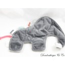 Doudou plat éléphant DONE BY DEER Danish Design gris noir 27 cm