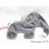 Doudou plat éléphant DONE BY DEER Danish Design gris noir 27 cm